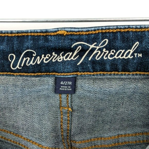 Universal Thread High Rise Skinny Jeans 4 27 R Medium Wash Denim Blue Fair Trade - Picture 2 of 11
